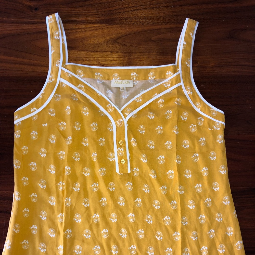 Mustard Yellow Floral ModCloth tank top