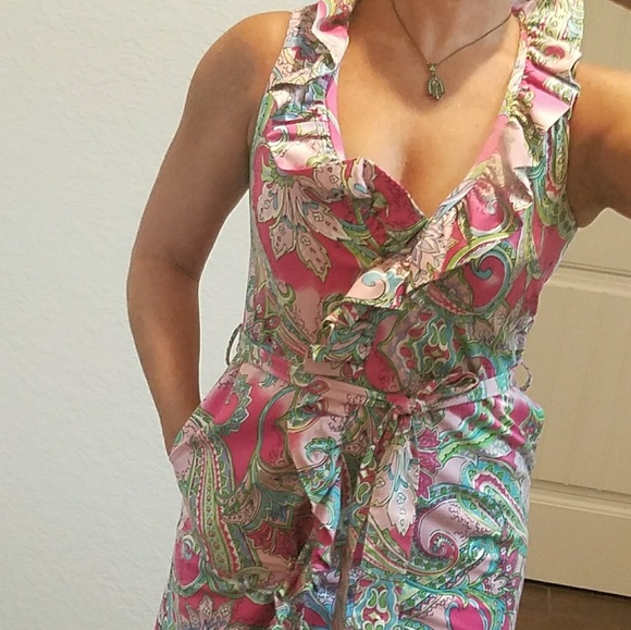 Melly M Tailored Wrap Palm Beach Style Dress - Picture 4 of 4