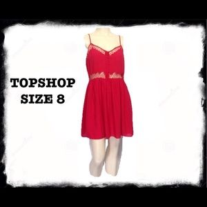 TOPSHOP RED DRESS TOPSHOP RED DRESS