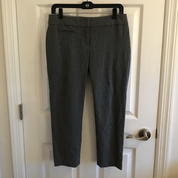 LOFT Pants - LOFT Soft Heather Grey Ankle Business Pants
