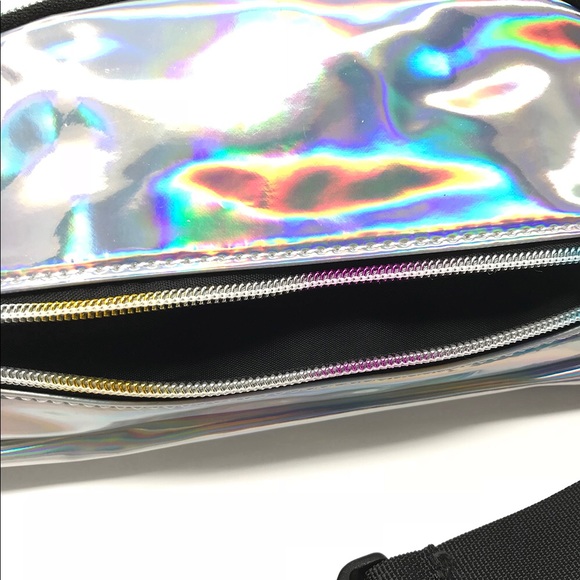 Fanny Pack Polyurethane Mini Bag w Rainbow Shine - Picture 7 of 8