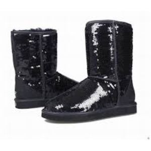 Black Sequin UGG Boots