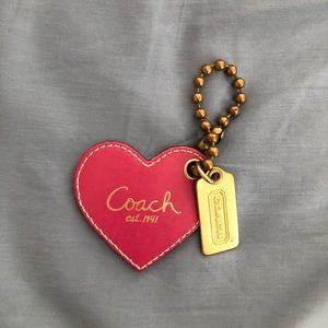 Coach key charm heart shaped