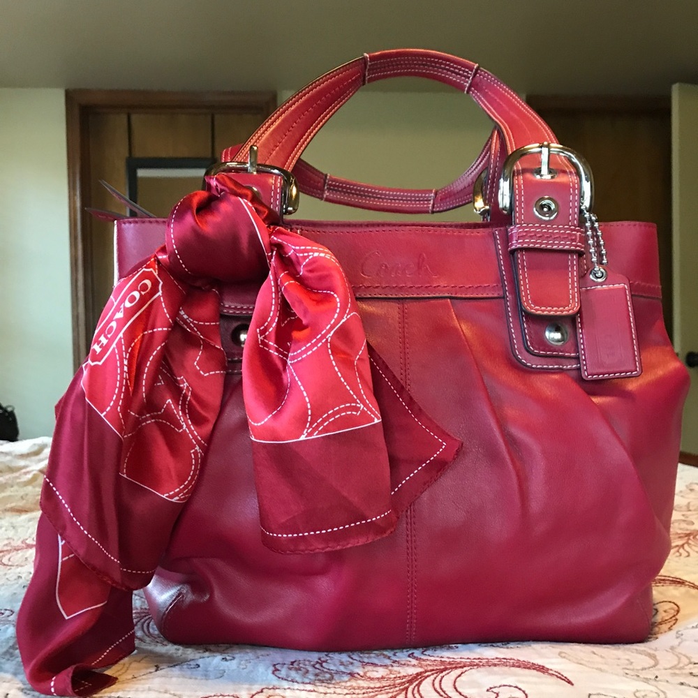 Beautiful Coach Bag with Coordinating scarf