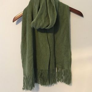 Olive Soft Scarf with Strings