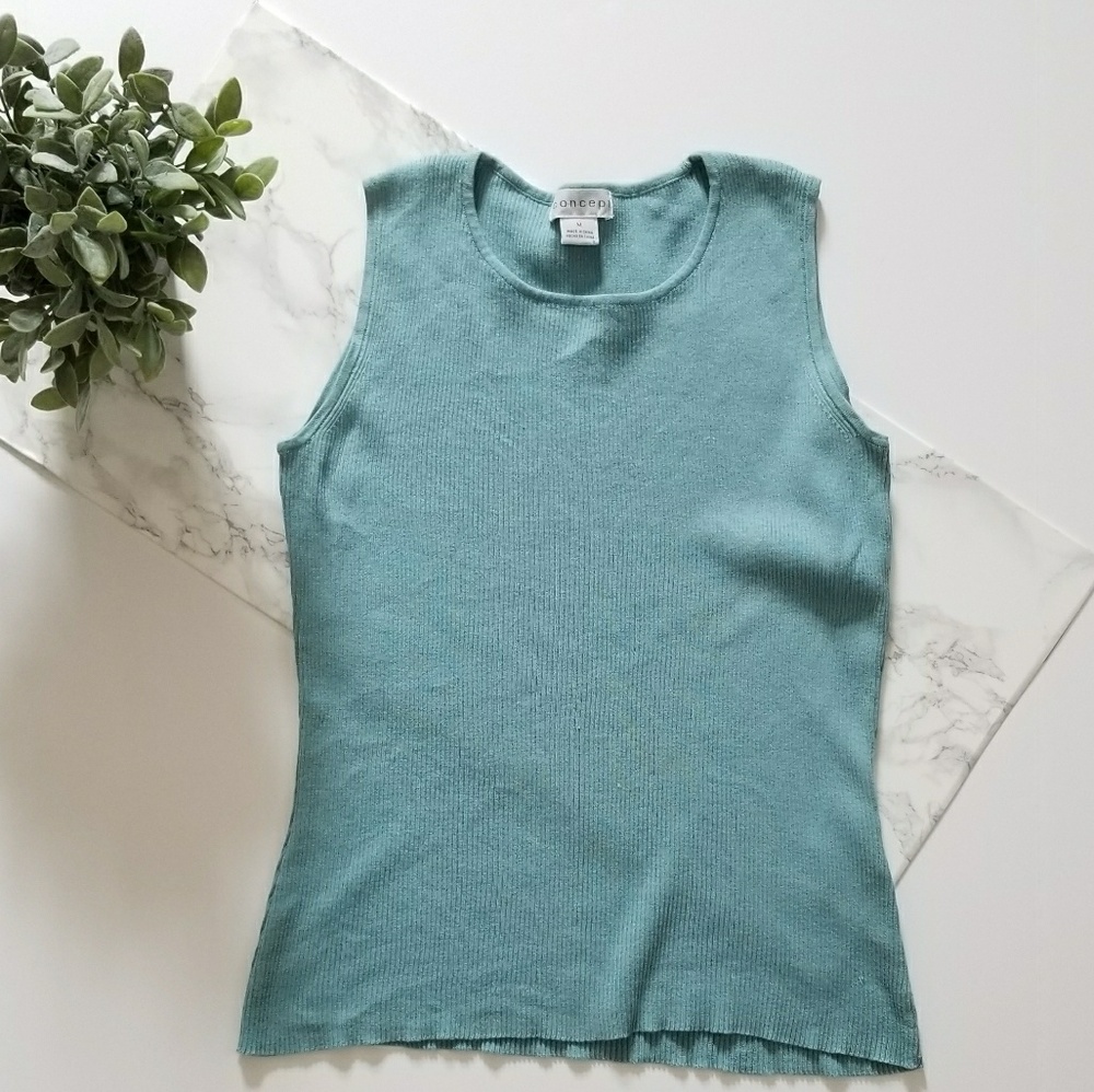 Blue Knit Top