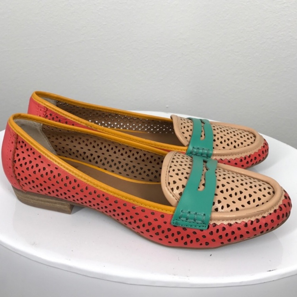 Dolce Vita Coral-Teal flats 7.5