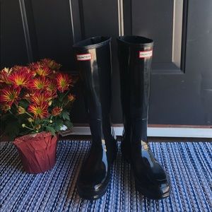Hunter Original Tall Shiny Boots like new