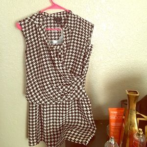 Size 8 Houndstooth 2 piece blouse and skirt