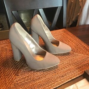 Charlotte Russe Taupe chunky heels