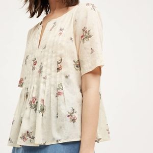 Anthropology Maeve Orchid Island Floral Swing Top