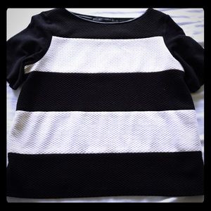 Zara striped shirt-sleeve top