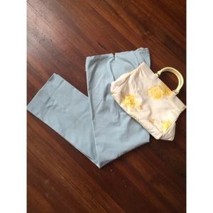 Antropologie blue trousers