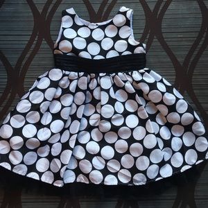 Black Dress white polka dots
