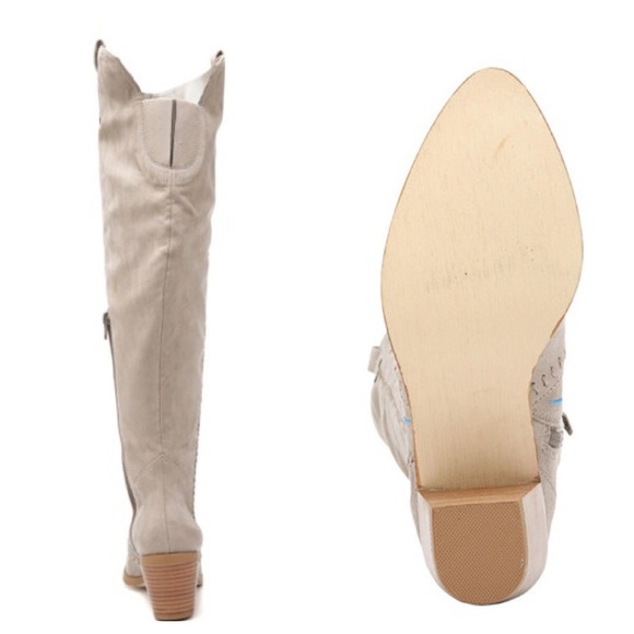 Carlos Alexia Over Knee Embroidered Floral Boots 7 - Picture 5 of 8