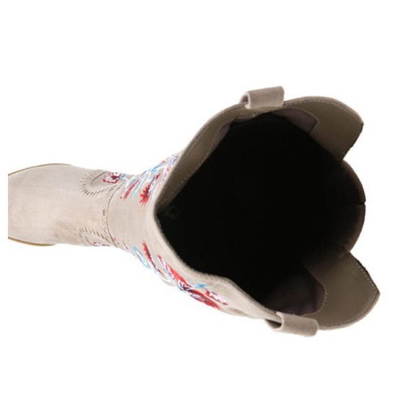 Carlos Alexia Over Knee Embroidered Floral Boots 7 - Picture 3 of 8