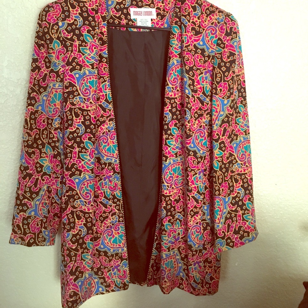 Super cool one of a kind 100% silk kimono style
