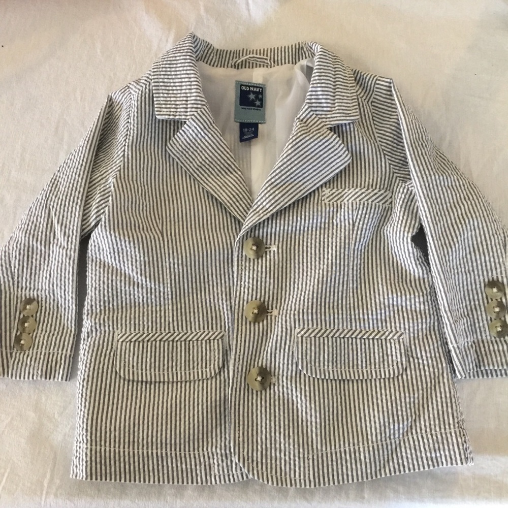 Adorable Boys Seersucker Jacket