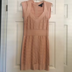 French Connection pale pink body con dress. Size 6