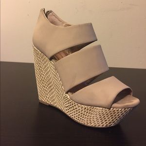 BCBGeneration Strappy Wedges