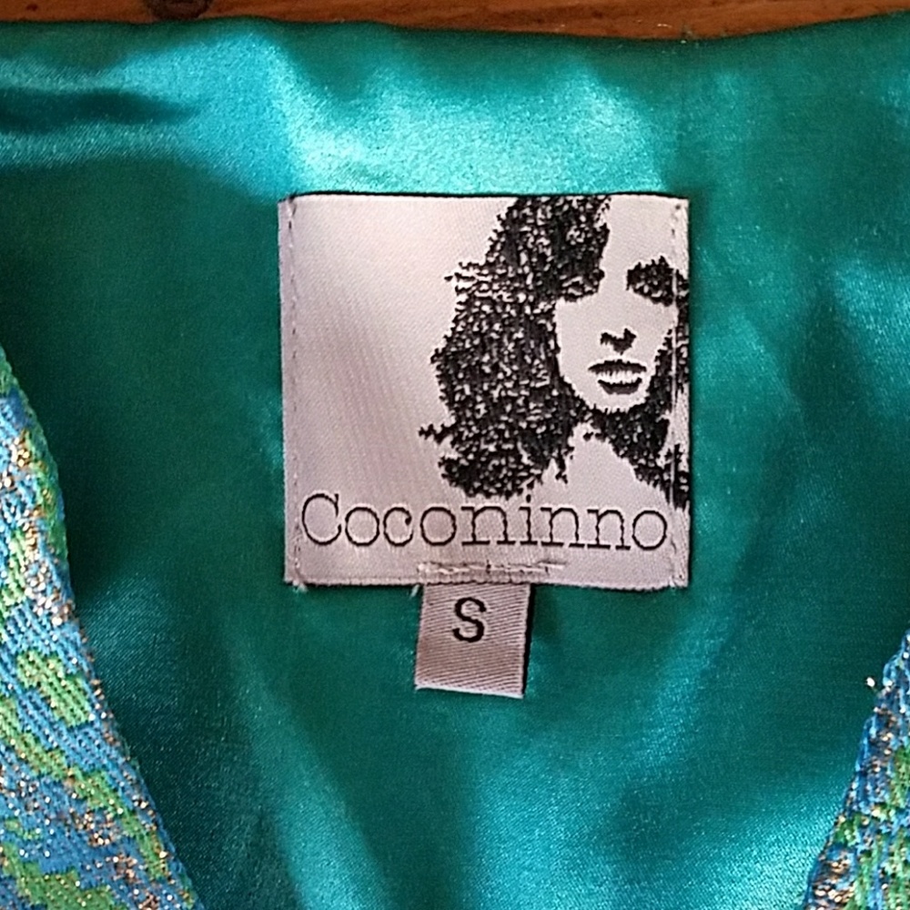 Blue Green Retro Dress - Picture 2 of 4