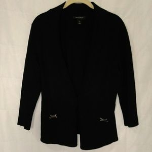 SALE! WHBM Large Sweater Cardigan Black 3/4 Sleeve