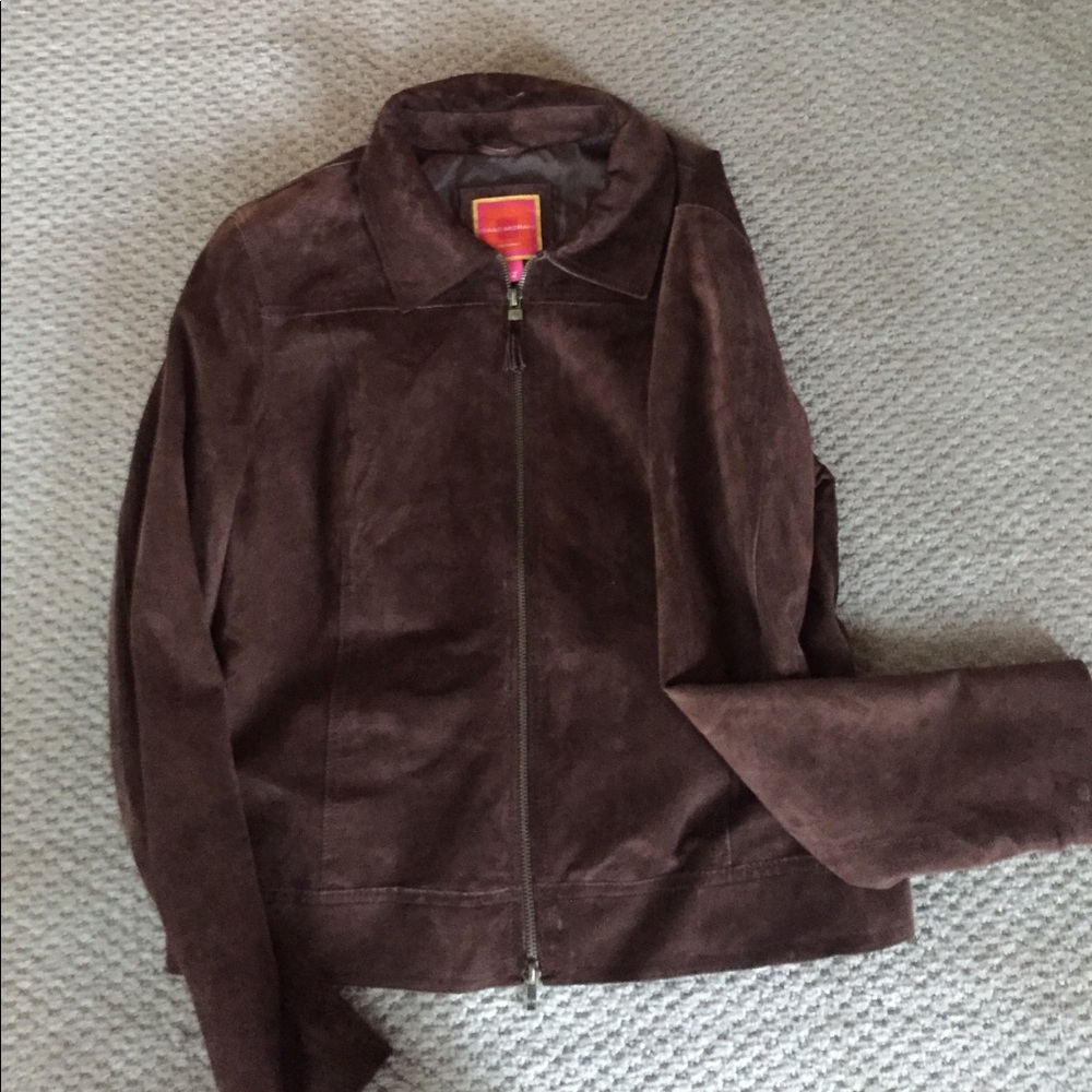 Women's suede brown jacket