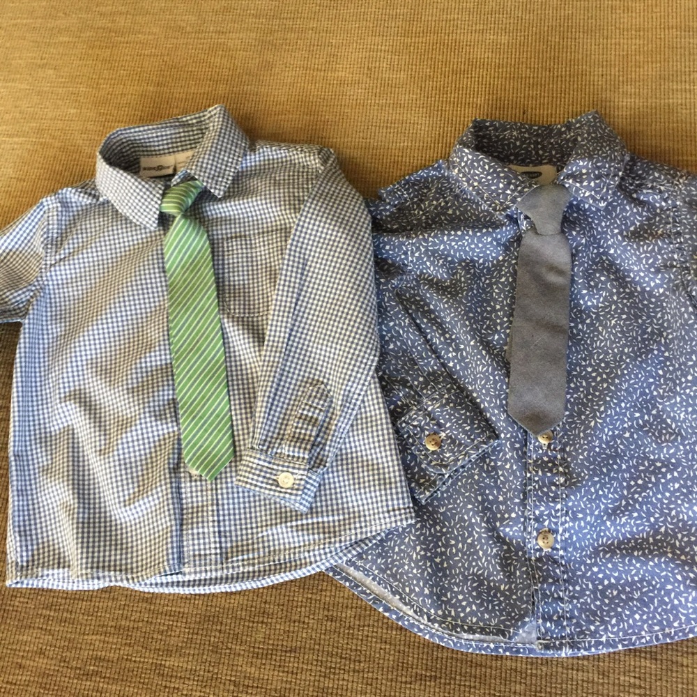 Set of 2 Toddler Boys Dress Shirts