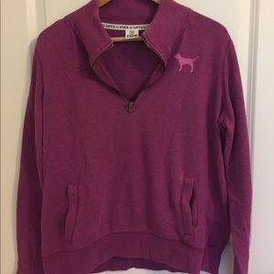 VS Pink quarter zip sweatshirt