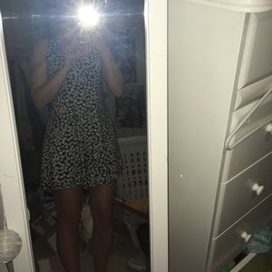 Black and white sunflower dress