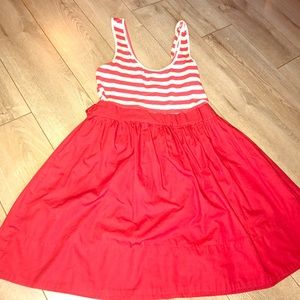 TOPSHOP Red and white striped sleeveless dress TOPSHOP Red and white striped sleeveless dress
