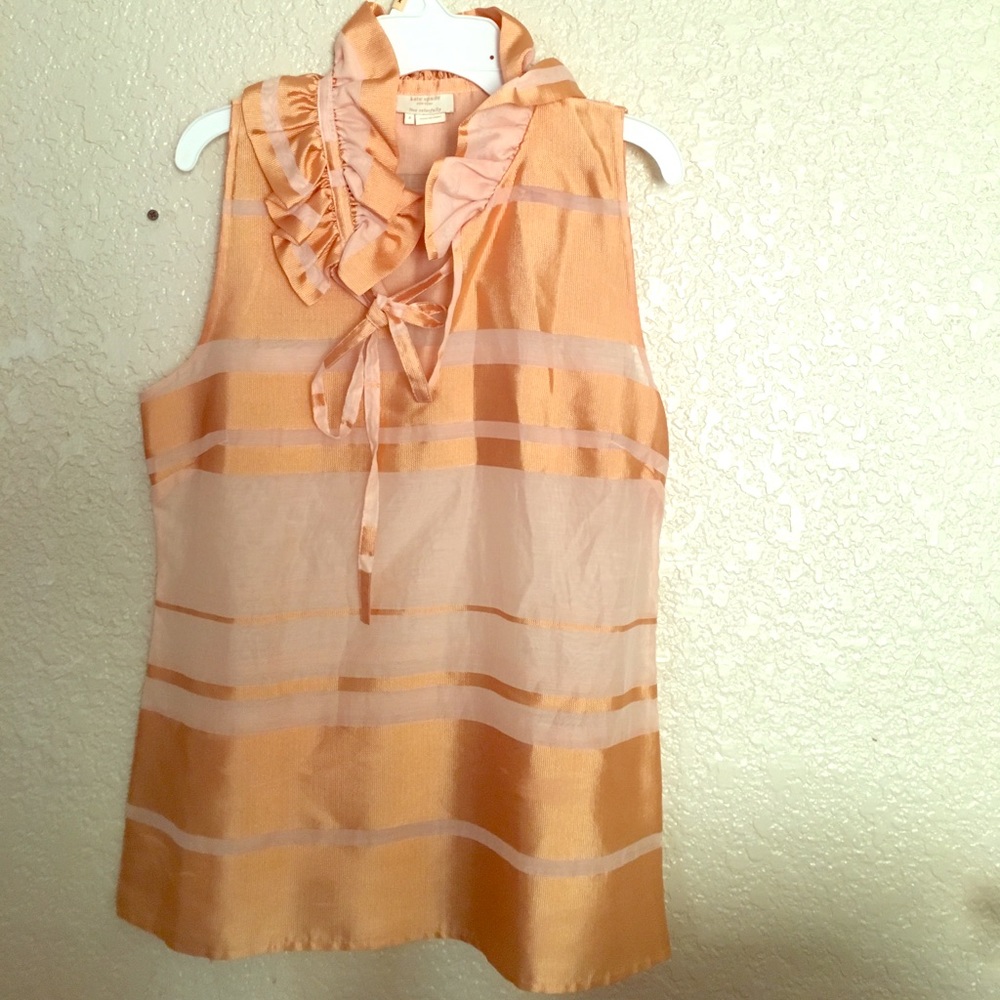 Kate Spade high neck ruffled blouse