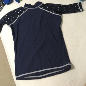 Polka dot swim shirt