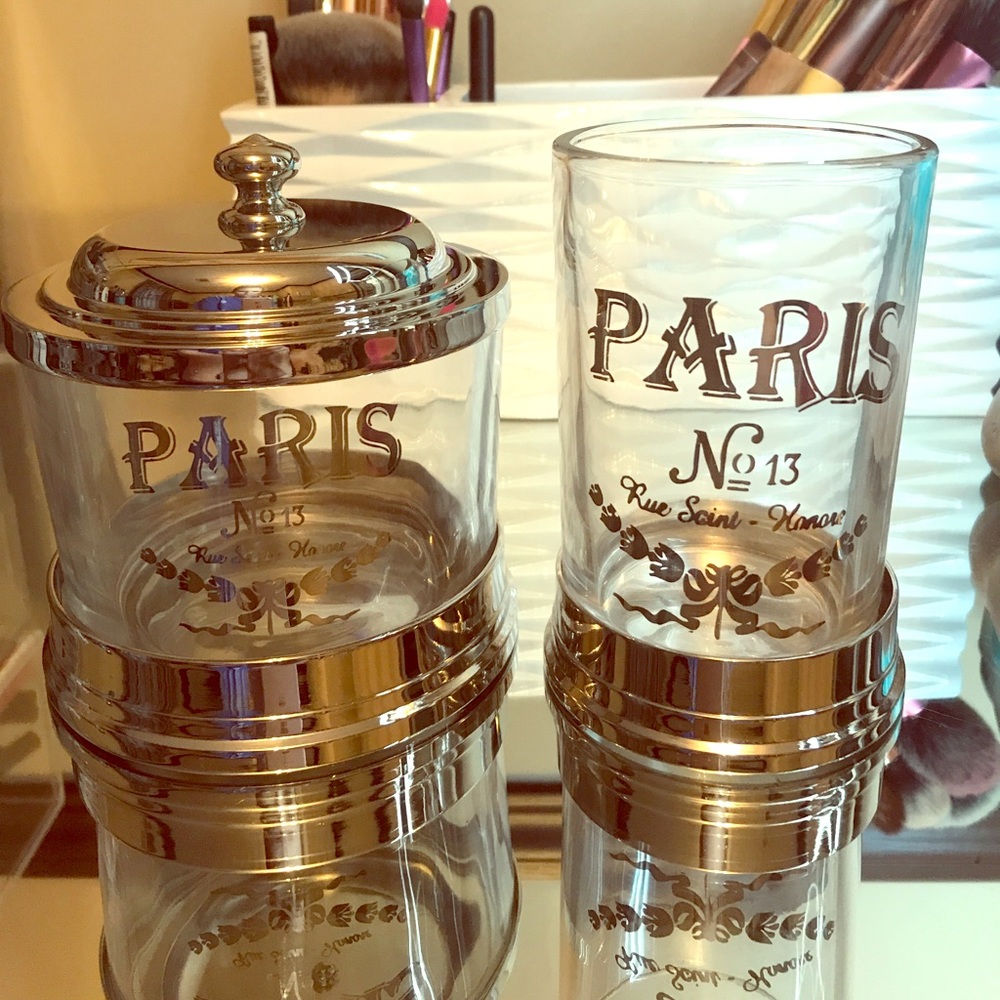 Glass Paris jars