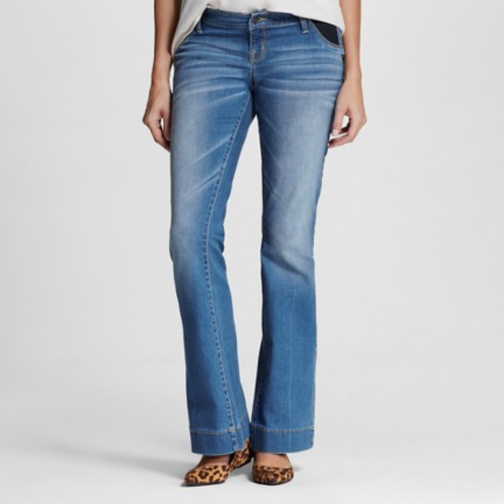 Liz Lange Under Belly Maternity Flare Jeans
