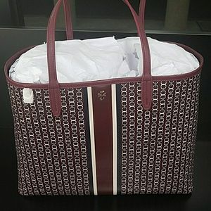 NWT TORY BURCH GEMINI LINK STRIPE TOTE NWT TORY BURCH GEMINI LINK STRIPE TOTE