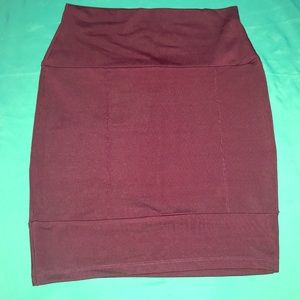 Burgundy Bandage skirt
