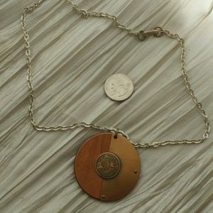 Vintage Wood & Metal Egyption Medallion