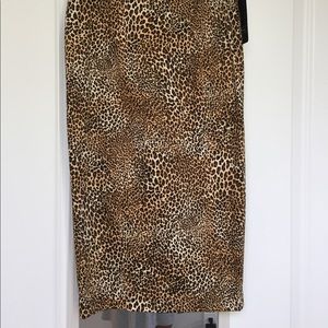 Zara knee length cheetah skirt (NWT)