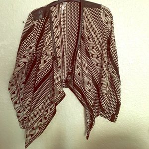 Super jazzy jacket with leather trim