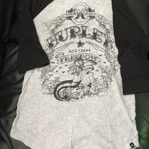 Hurley quarter sleeve baseball tee