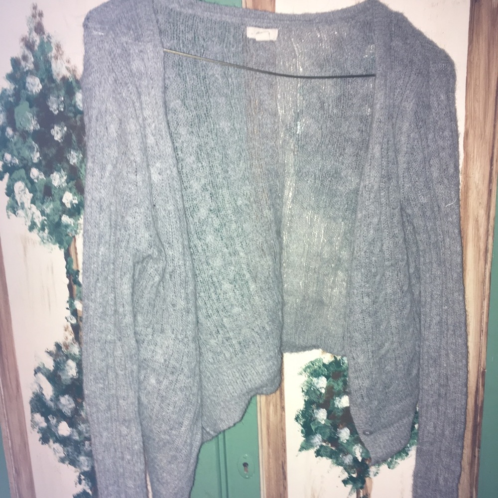 Gray light sweater