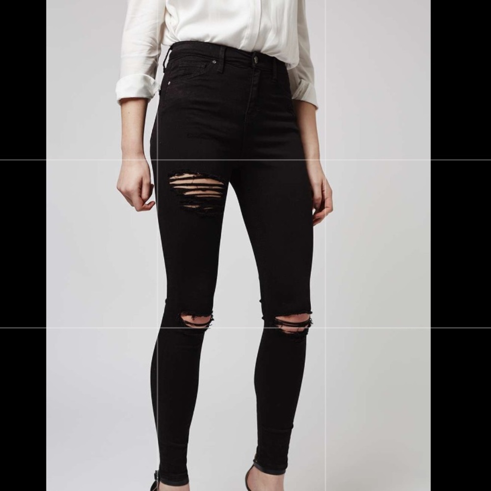 Topshop Jamie ripped Jeans