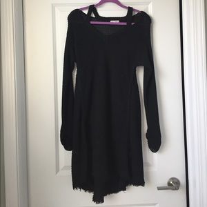 Long tiered sweater dress