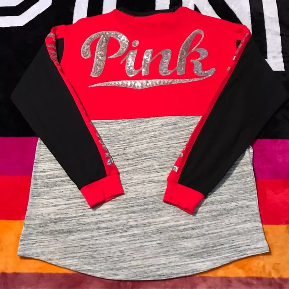 Victoria Secret Pink Bling Campus Shirt - Picture 3 of 7