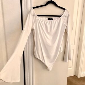 ASOS Bell Sleeved Off The Shoulder Bodysuit