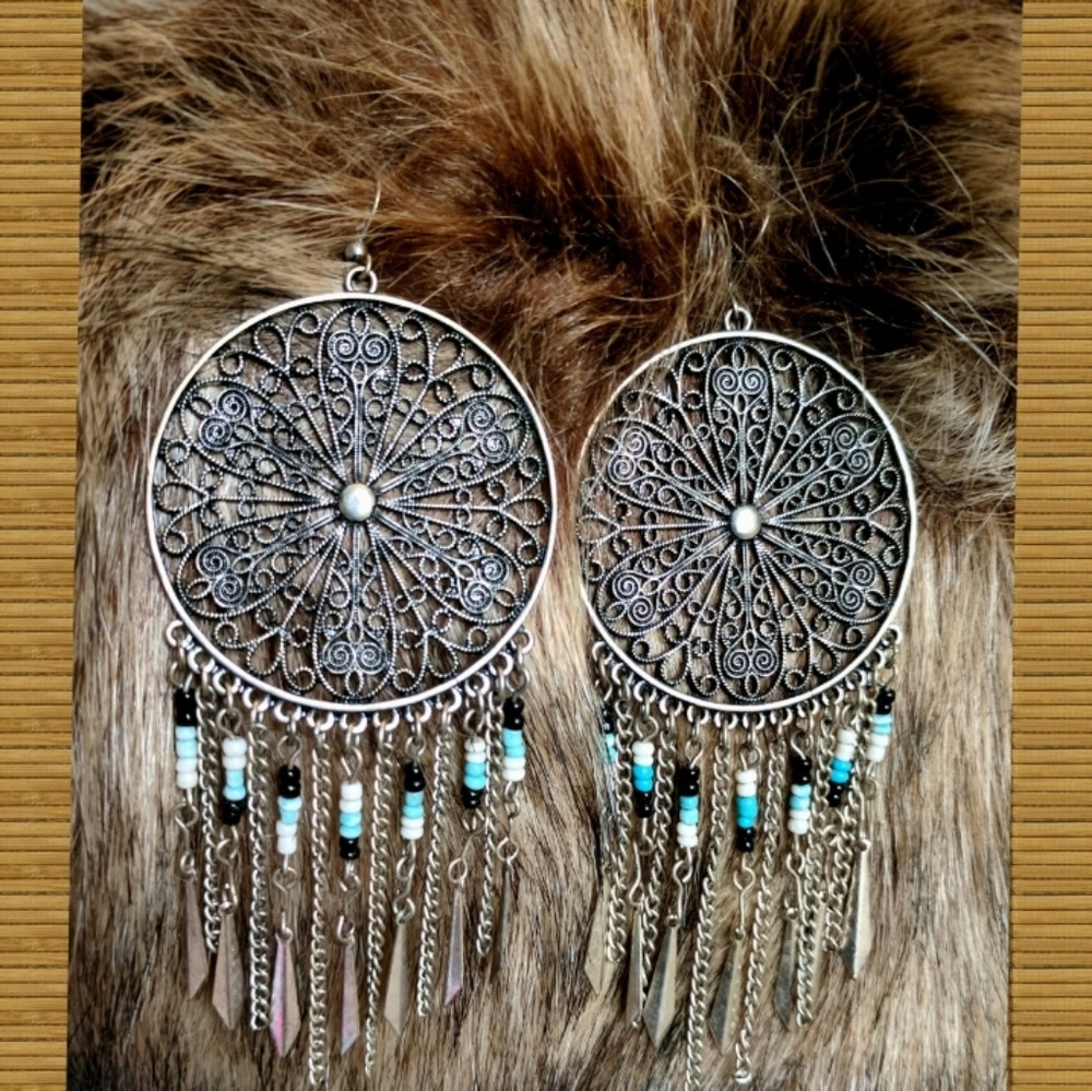 Mandala Dream Catcher Earrings