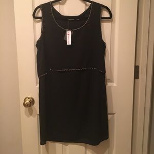 NWT S Black beaded shift dress