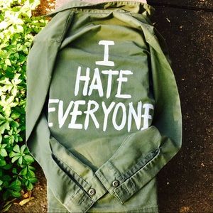 ⚡️ JAC VANEK 'I HATE EVERYONE' army jacket ⚡️