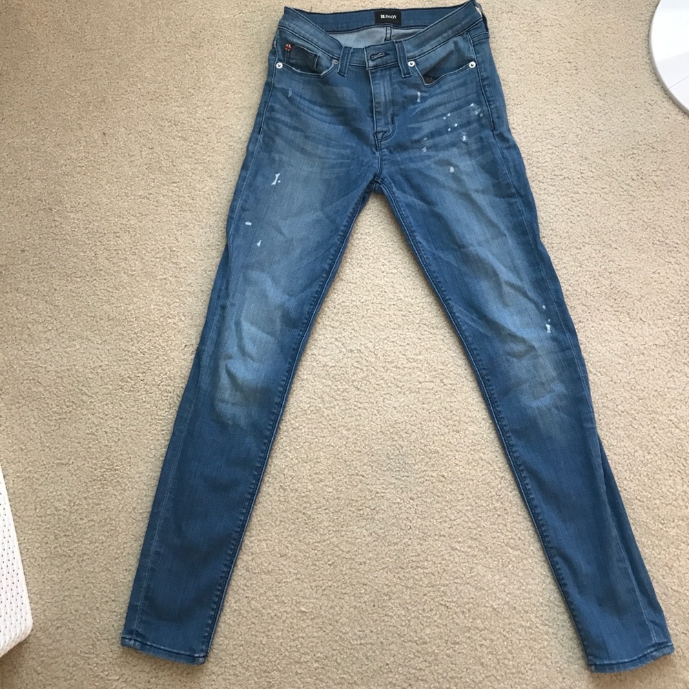 Hudson Nico Midrise Ankle Super Skinny in Wipe Out